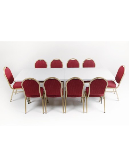 Table pliable Bolero blanche 2430 mm - Optimisez votre espace