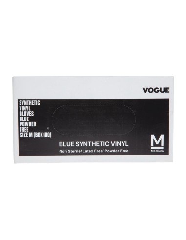 Gants alimentaires vinyle bleu L - 100 pcs Hygiplas