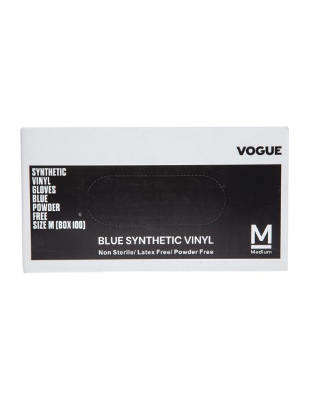 Gants alimentaires vinyle bleu XL - Lot de 100 Hygiplas