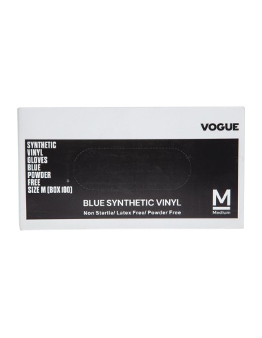 Gants alimentaires vinyle bleu S - Lot de 100 Hygiplas