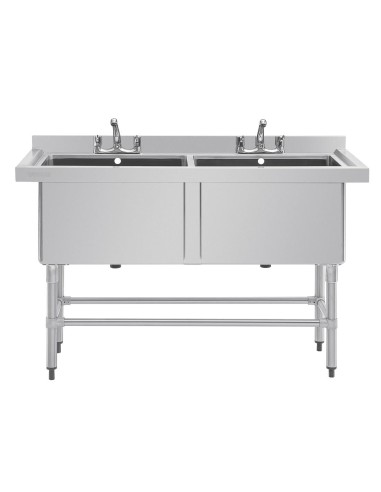 Double évier profond Vogue 1410 x 600 mm - 2 x 100 L