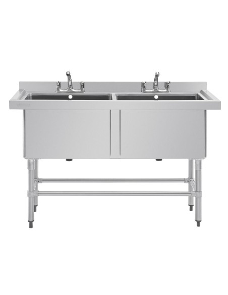 Double évier profond Vogue 1410 x 600 mm - 2 x 100 L