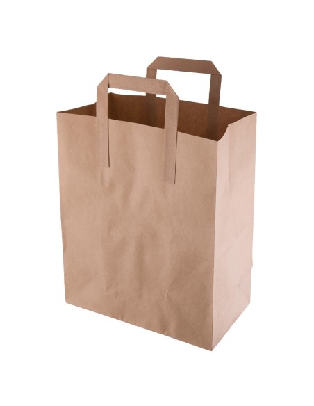 Sacs en papier compostable marron 255x215 mm - Lot de 250