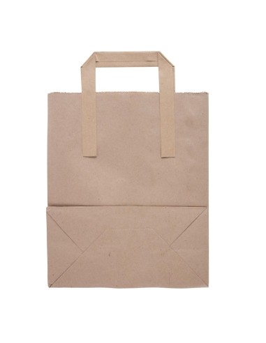 Sacs en papier compostable marron 255x215 mm - Lot de 250