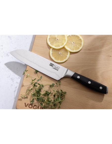 Couteau Santoku Vogue Tsuki 180mm - Acier Damas