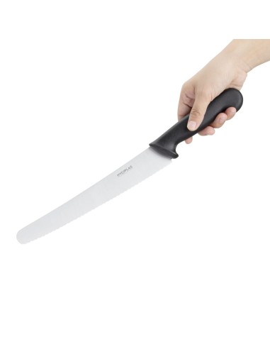 Couteau à pâtisserie denté Hygiplas noir 250mm