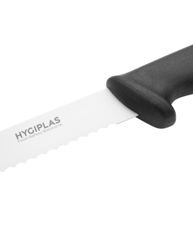 Couteau à pâtisserie denté Hygiplas noir 250mm
