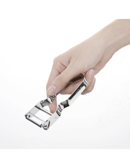 Éplucheur dentelé Vogue - acier inoxydable, ergonomique