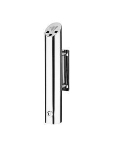 Cendrier mural cylindrique Bolero en acier inoxydable