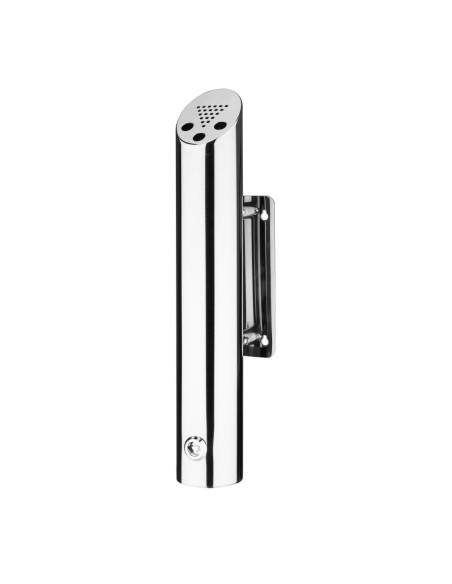 Cendrier mural cylindrique Bolero en acier inoxydable