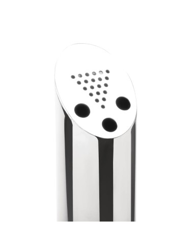 Cendrier poteau fixable Bolero - inox, verrouillable