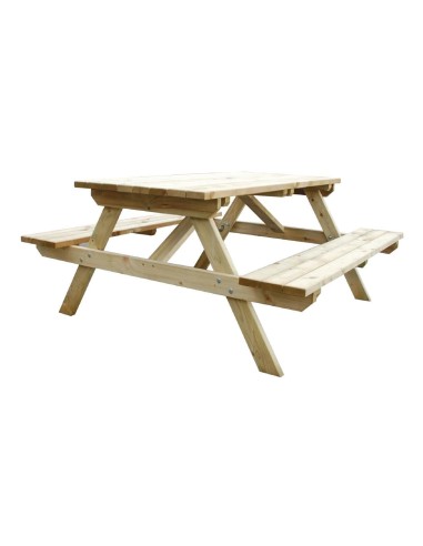Table pique-nique en bois 1,5 m Rowlinson - 6 places