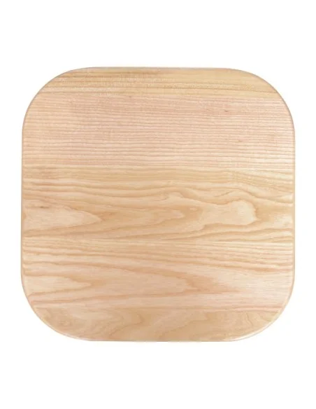 Tabouret bas en acier galvanisé avec assise en bois Bolero Cantina (lot de 4)