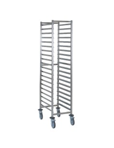 Chariot à glissières GN1/1 Tournus 20 niveaux - Inox certifié NF