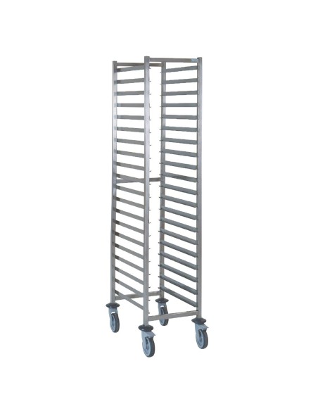 Chariot à glissières GN1/1 Tournus 20 niveaux - Inox certifié NF