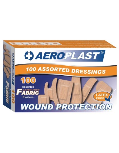 Pansements sans latex Aeroplast - Lot de 100 assortis