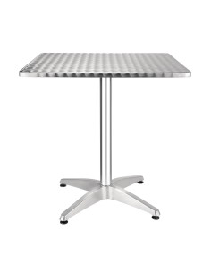 Table bistro carrée Bolero 700mm - inox & aluminium