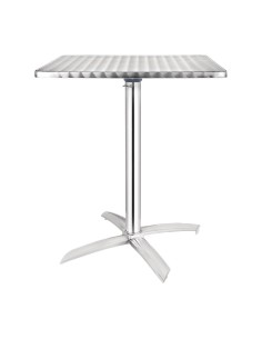 Table inox carrée Bolero 600mm - Plateau basculant