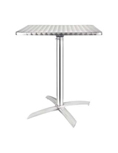 Table inox carrée Bolero 600mm - Plateau basculant