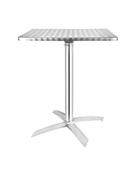 Table inox carrée Bolero 600mm - Plateau basculant