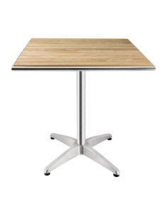 Table carrée Bolero 700 mm - Frêne & aluminium