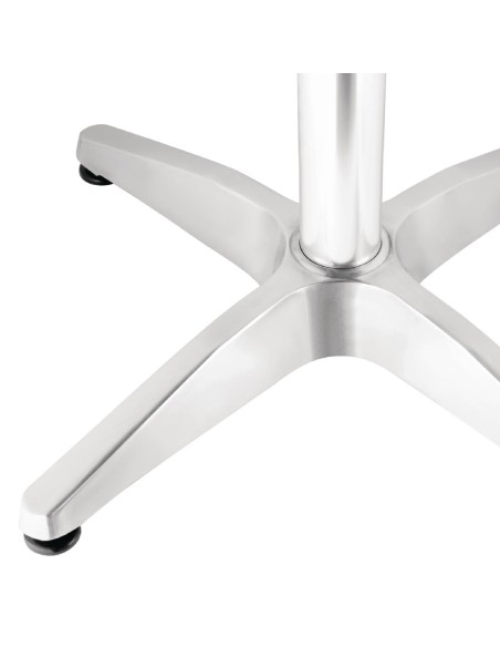 Table carrée Bolero 700 mm - Frêne & aluminium
