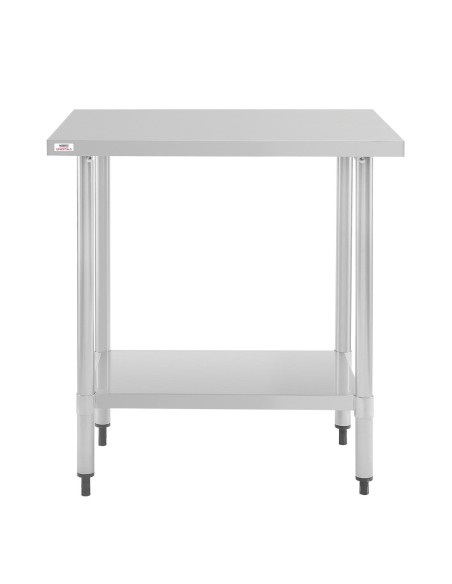 Table inox Nisbets Essentials 80 x 60 cm - préparation professionnelle
