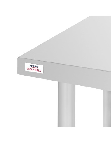 Table inox Nisbets Essentials 80 x 60 cm - préparation professionnelle