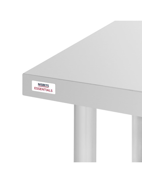 Table inox Nisbets Essentials 80 x 60 cm - préparation professionnelle