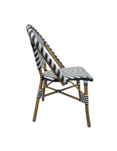 Chaises parisien en rotin PE noir - lot de 2 Bolero 2