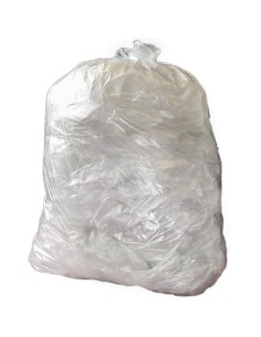 Sacs poubelle recyclés transparents Jantex 120L - lot de 100