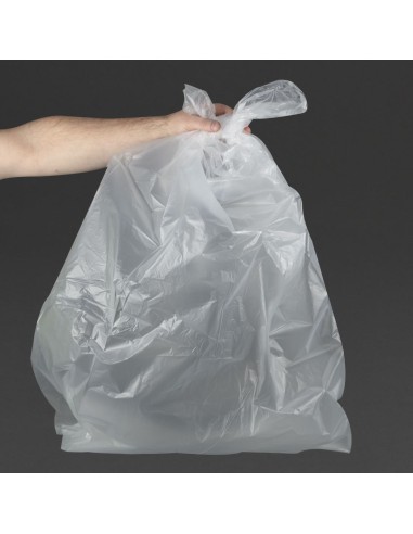 Sacs poubelle recyclés transparents Jantex 120L - lot de 100