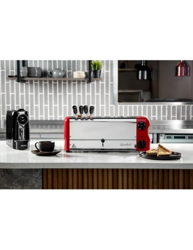 Grille-pain 6 fentes Rowlett Esprit rouge - Design britannique