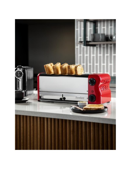 Grille-pain 6 fentes Rowlett Esprit rouge - Design britannique
