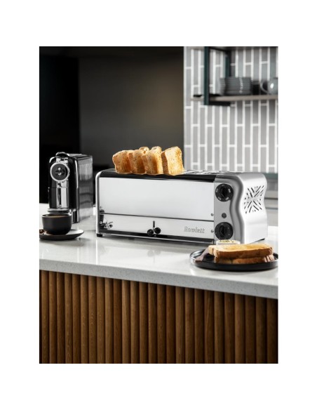 Grille-pain 6 fentes Rowlett Esprit chromé - 2600W