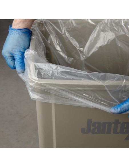 Sacs poubelle recyclés transparents Jantex 120L - lot de 100