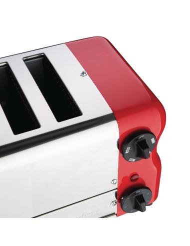 Grille-pain 6 fentes Rowlett Esprit rouge - Design britannique