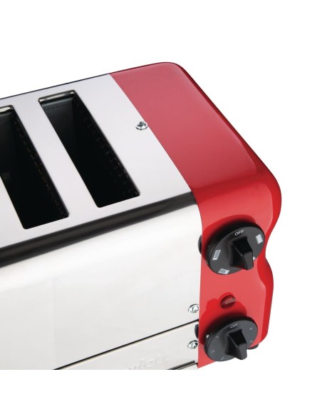 Grille-pain 6 fentes Rowlett Esprit rouge - Design britannique
