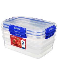 Boîtes alimentaires Sistema Klip It Plus 2L - lot de 3