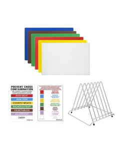 Ensemble de 6 planches à découper Hygiplas haute densité
