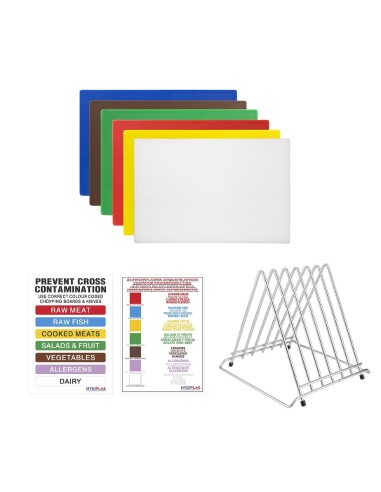 Ensemble de 6 planches à découper Hygiplas haute densité