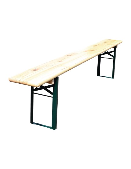 Ensemble mobilier brasserie pliant - Table et bancs extérieurs