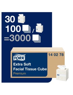 Boîtes cubes de mouchoirs extra doux 2 plis Tork Premium 2