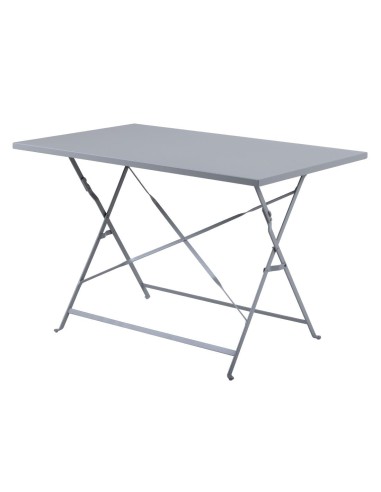 Table de terrasse pliable Bolero gris 1100x700 mm