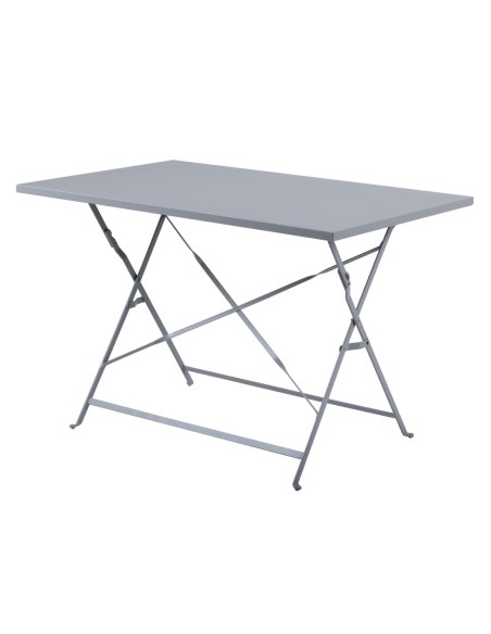 Table de terrasse pliable Bolero gris 1100x700 mm