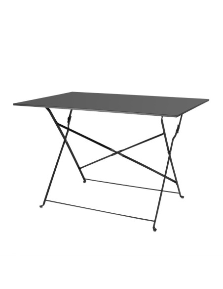 Table terrasse pliable Bolero noir 1100x700 mm - 125kg