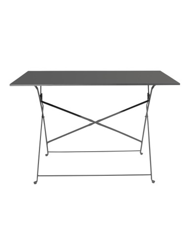 Table terrasse pliable Bolero noir 1100x700 mm - 125kg
