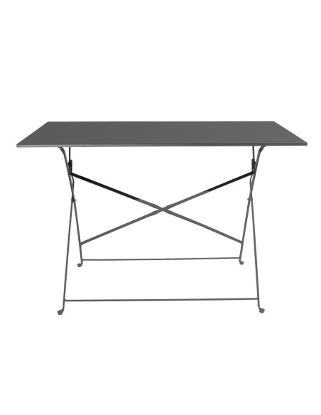 Table terrasse pliable Bolero noir 1100x700 mm - 125kg