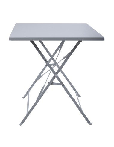 Table de terrasse pliable Bolero gris 1100x700 mm