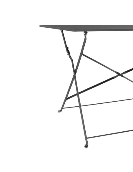 Table terrasse pliable Bolero noir 1100x700 mm - 125kg